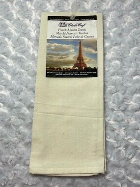 Charles Craft NWT French Market Towels Cross-Stitch Needlework Ecru Hand Towel